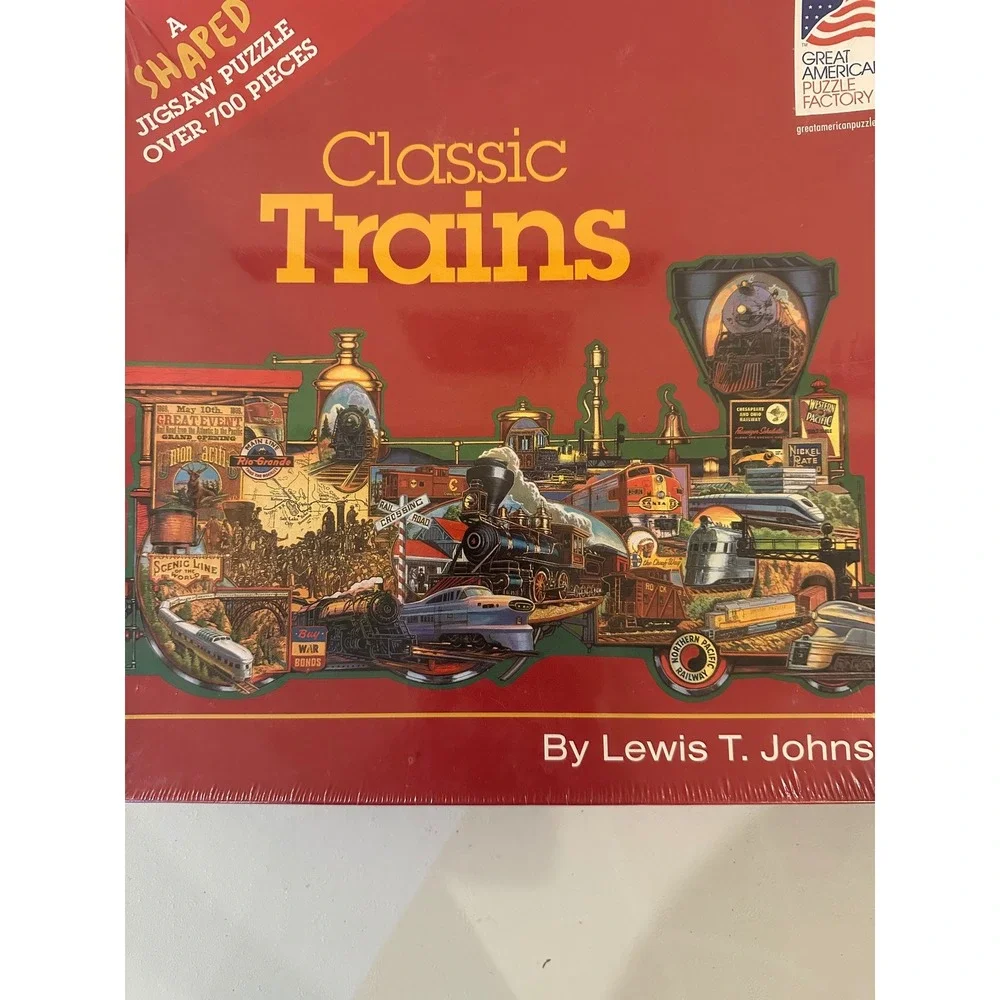 Vintage Classic Trains Puzzle 700+ Pieces Great American Puzzle Factory